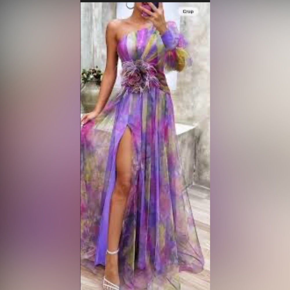 Aje Floral Maxi Dress in Purple and Pink